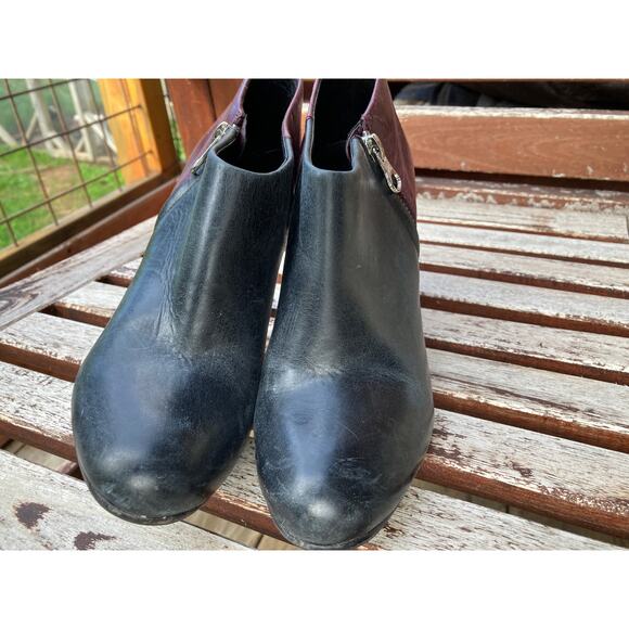 SEE BY CHLOE two tone booties with heel and side zipper size 6.5 (36.5 EU) women - Picture 6 of 9